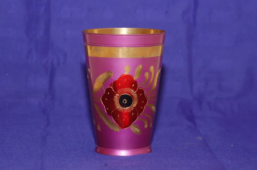 Rose Enamel Engraved Tumbler